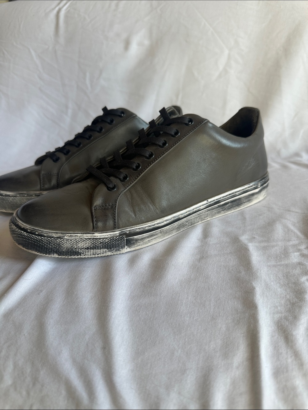 Thursday Boot Co Premier Low Top Leather Sneaker Distressed Grey Men's 9
